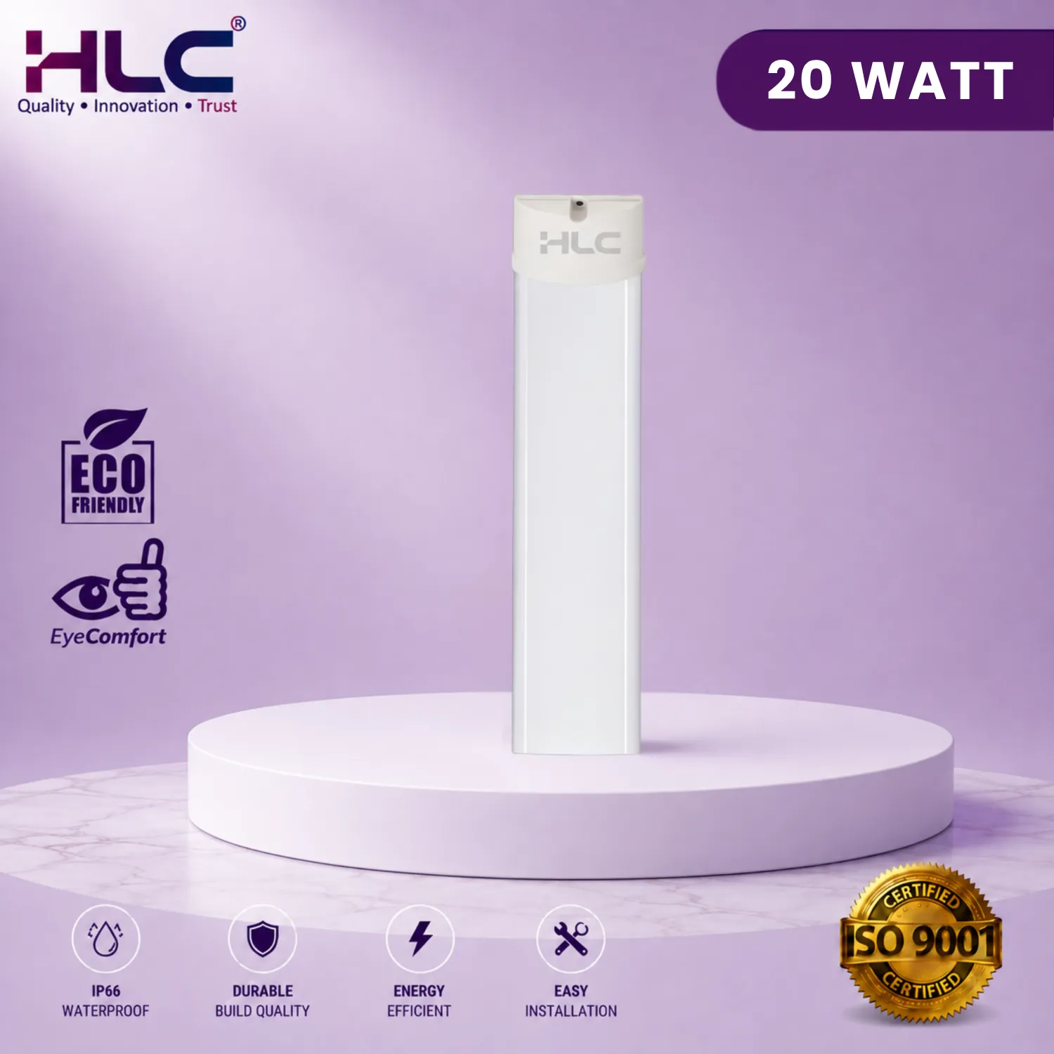 20W LED BATTEN LIGHT 2FT - HLC LED Tube Lights & Battens (20W 2ft)
