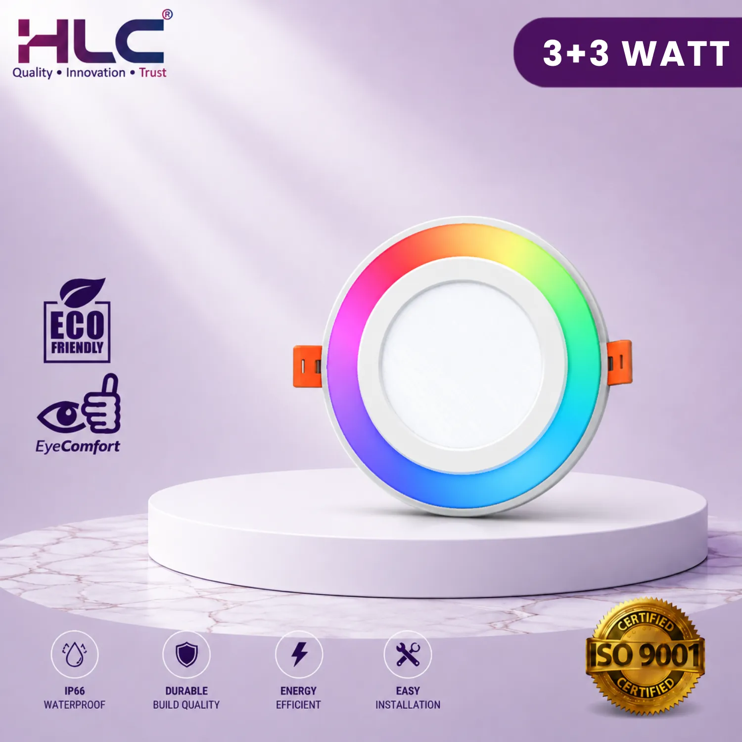3+3W MULTI COLOR SMD DOWNLIGHT - HLC LED Downlights (3+3W Multi)