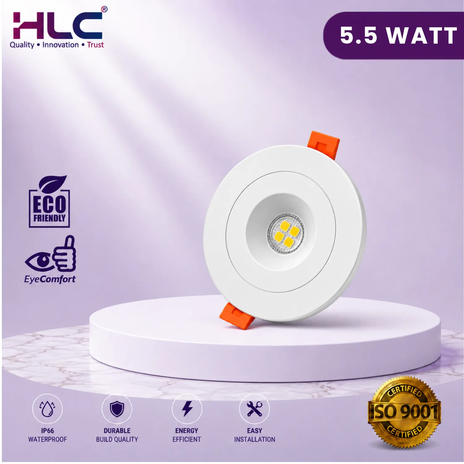 5.5W PLASTIC COB LIGHT 2IN - HLC COB LED Spotlights (5.5W Plastic 2in)