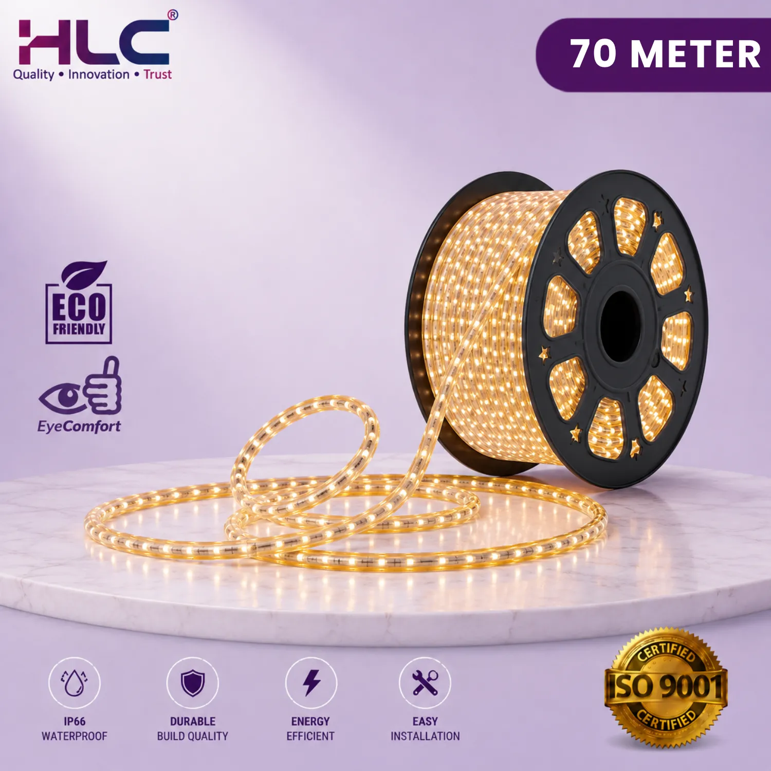 WIRELESS ROPE LIGHT - WARM - HLC Decorative LED Lighting (88 LEDs / METER)