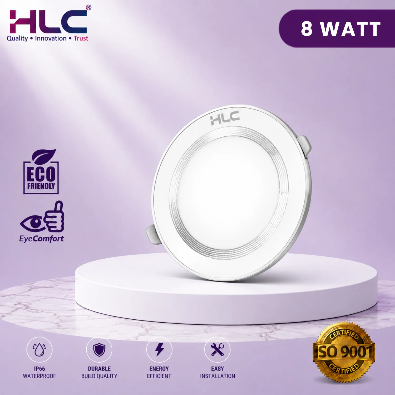 8W METAL SMD DOWNLIGHT 3IN - HLC LED Downlights (8W 3in)